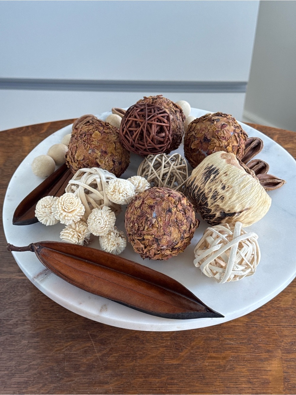 Rustic Natural Potpourri Bowl Filler Decorative Sphere Mix Set